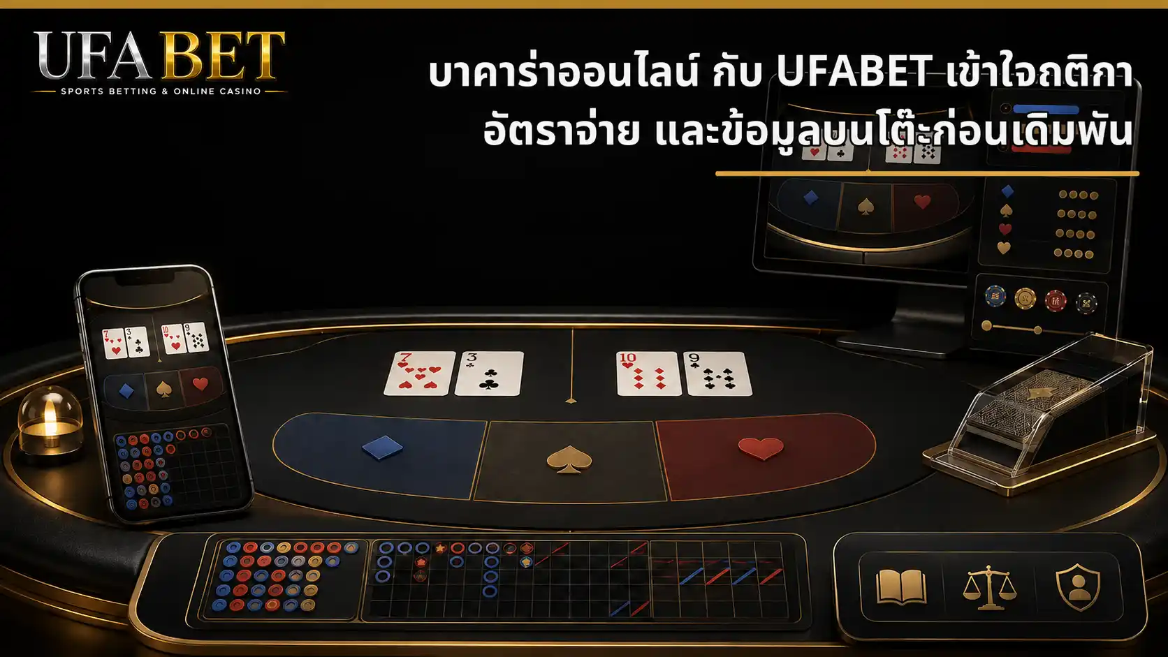 บาคาร่าออนไลน์ กับ UFABET ข้อมูลกติกา อัตราจ่าย รูปแบบเดิมพัน และรายละเอียดบนโต๊ะก่อนเดิมพัน