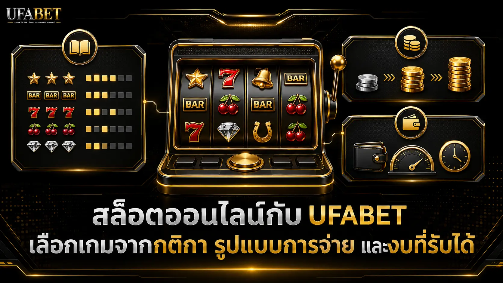 สล็อตออนไลน์ กับ UFABET พร้อมข้อมูลกติกา รูปแบบการจ่าย และการกำหนดงบก่อนเลือกเกม