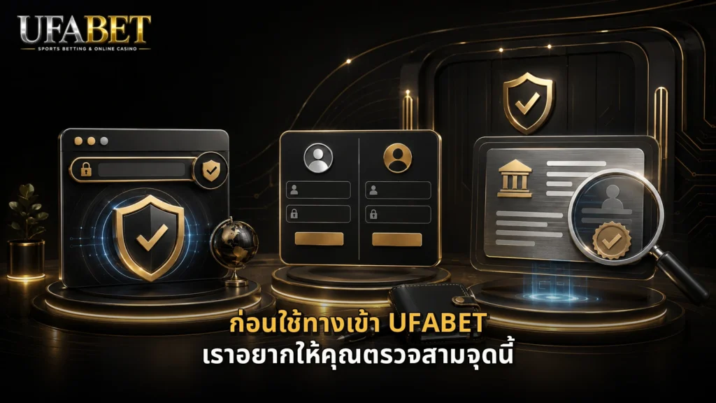 ก่อนใช้ทางเข้า UFABET เราอยากให้คุณตรวจสามจุดนี้